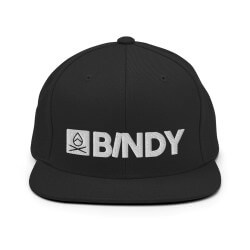 BINDY Clothing Brand Signature Snapback Cap Unbroded Skateboard style